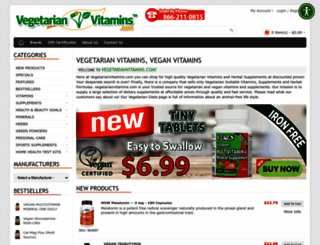 vegetarianvitamins.com screenshot