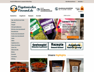 vegetarischerversand.de screenshot