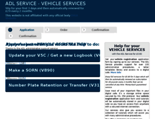 vehicle-registration.legalliance.co.uk screenshot