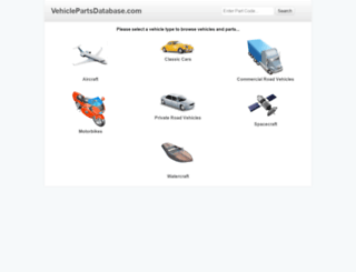 vehiclepartsdatabase.com screenshot
