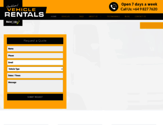 vehiclerentals.co.nz screenshot