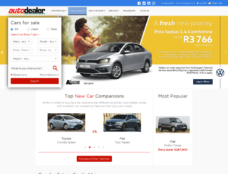 vehicletraders.co.za screenshot