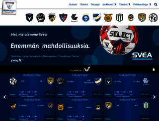veikkausliiga.fi screenshot