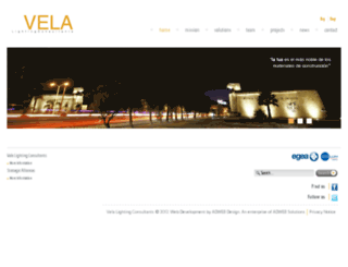 vela-lighting.com screenshot