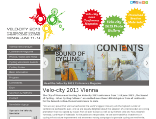 velo-city2013.com screenshot