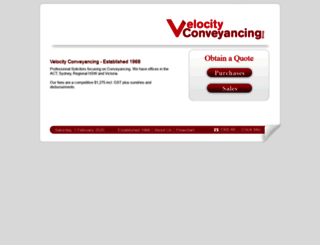 velocityconveyancing.com.au screenshot