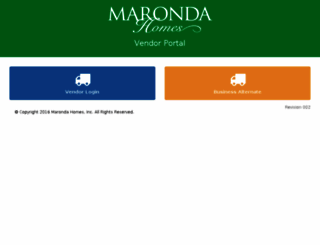 vendors.maronda.com screenshot
