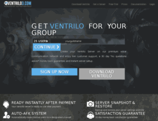 ventrillo.com screenshot