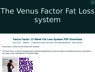 venusfactorfatlosssystem.wordpress.com screenshot