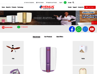 venushomeappliances.com screenshot