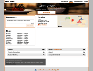 venusrestaurant.netwaiter.com screenshot