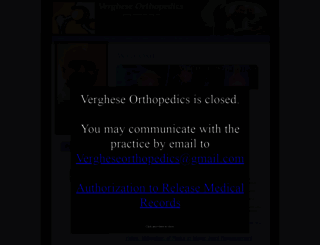 vergheseorthopedics.com screenshot