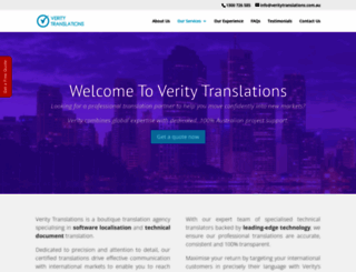 veritytranslations.com.au screenshot
