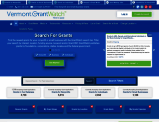 vermont.grantwatch.com screenshot