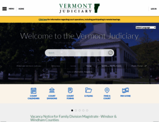 vermontjudiciary.org screenshot