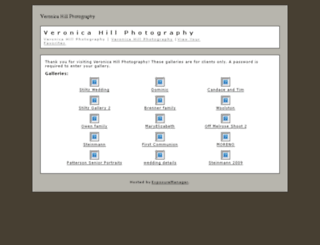 veronicahillphotography.exposuremanager.com screenshot