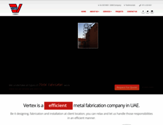 vertexmetal.com screenshot