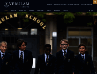verulamschool.co.uk screenshot