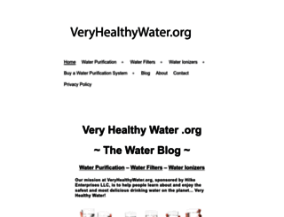 veryhealthywater.org screenshot