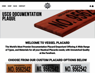vesselplacard.com screenshot