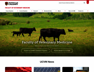 vet.ucalgary.ca screenshot