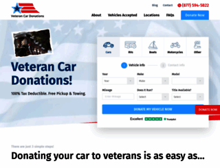 veterancardonations.org screenshot
