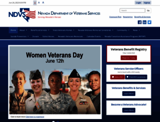veterans.nv.gov screenshot