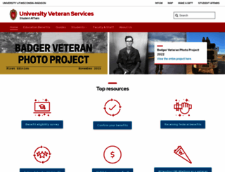 veterans.wisc.edu screenshot