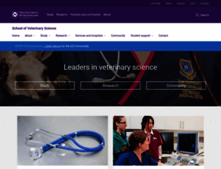 veterinary-science.uq.edu.au screenshot