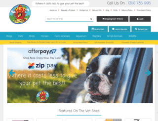 vetshed.com.au screenshot