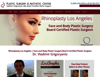 vgplasticsurgery.com screenshot