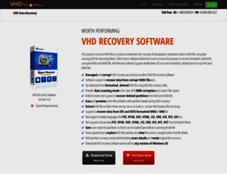 vhdrecovery.com screenshot