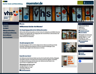 vhs.muenster.de screenshot