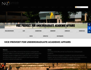 viceprovost.nku.edu screenshot