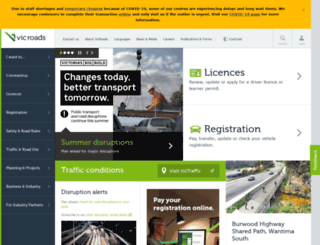 vicroads.vic.gov.au screenshot