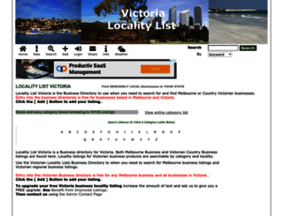 victoria.localitylist.com.au screenshot