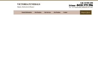 victoriafunerals.com.au screenshot