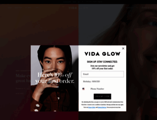 vida-glow.myshopify.com screenshot