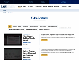 video.ias.edu screenshot