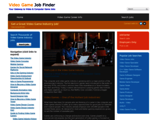 videogamejobfinder.com screenshot