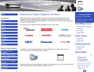 videoprojectors.co.uk screenshot