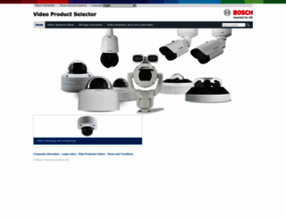 videoselector.boschsecurity.com screenshot