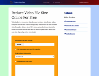 videosmaller.com screenshot