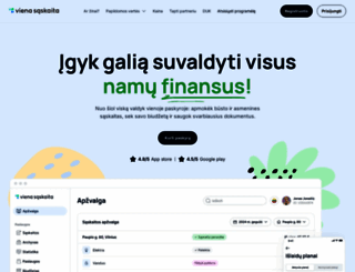 vienasaskaita.lt screenshot