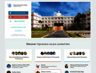 vignanuniversity.almaconnect.com screenshot