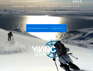 vikingheliskiing.com screenshot
