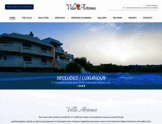 villa-artemis.com screenshot