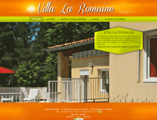 villa-la-romaine.com screenshot
