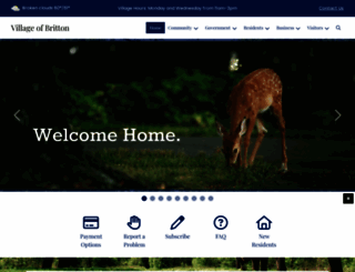 villageofbritton.org screenshot