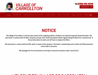villageofcarrollton.com screenshot